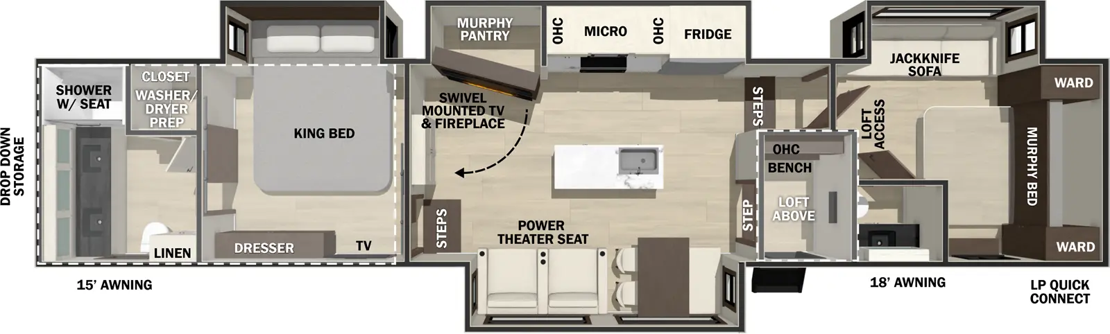 Cedar Creek 381MUD Floorplan